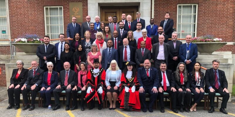 All Swindon Borough Councillors, with Labour Cabinet in the front row